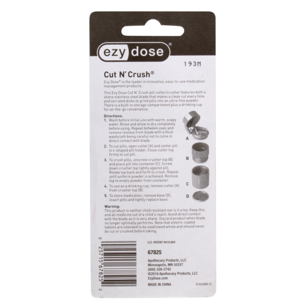 Ultra Fine Cut N' Crush® directions